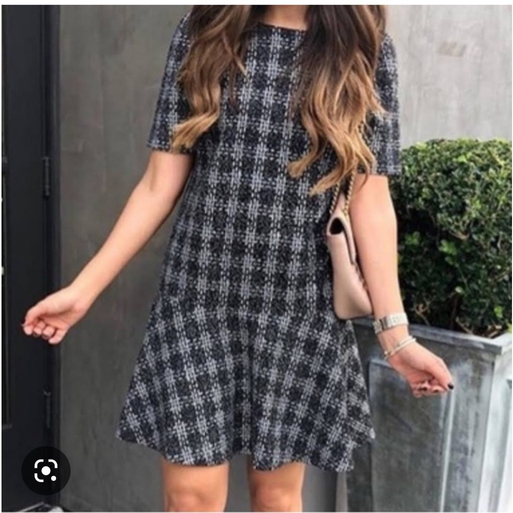 Gossip girl preppy Loft petites peplum plaid drop waist dress size SP - Picture 3 of 9